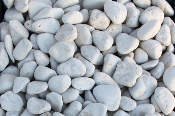 Белая галька галтовка (20-40 мм.)  купить в Тюмени от производителя, без посредников